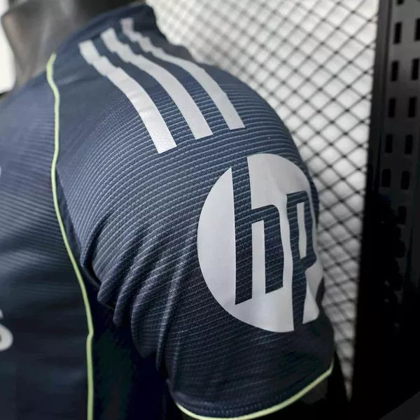 Camisa Real Madrid 2025/26 - Jogador Masculino - Azul Cinza