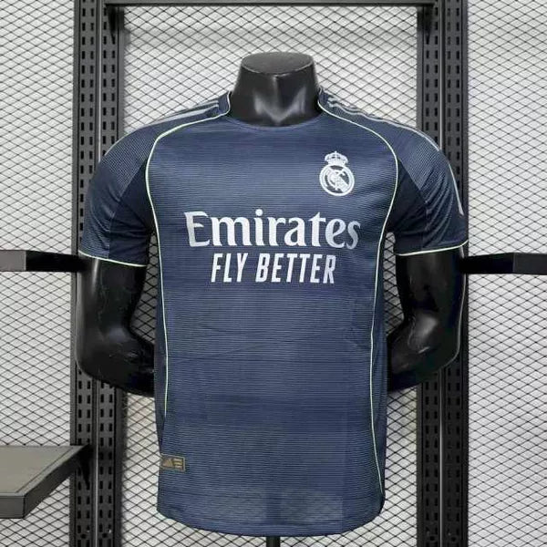 Camisa Real Madrid 2025/26 - Jogador Masculino - Azul Cinza