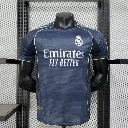 Camisa Real Madrid 2025/26 - Jogador Masculino - Azul Cinza